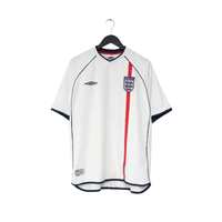 2001/03 BECKHAM #7 England Vintage Umbro Home Football Shirt (XL) 2002 WC