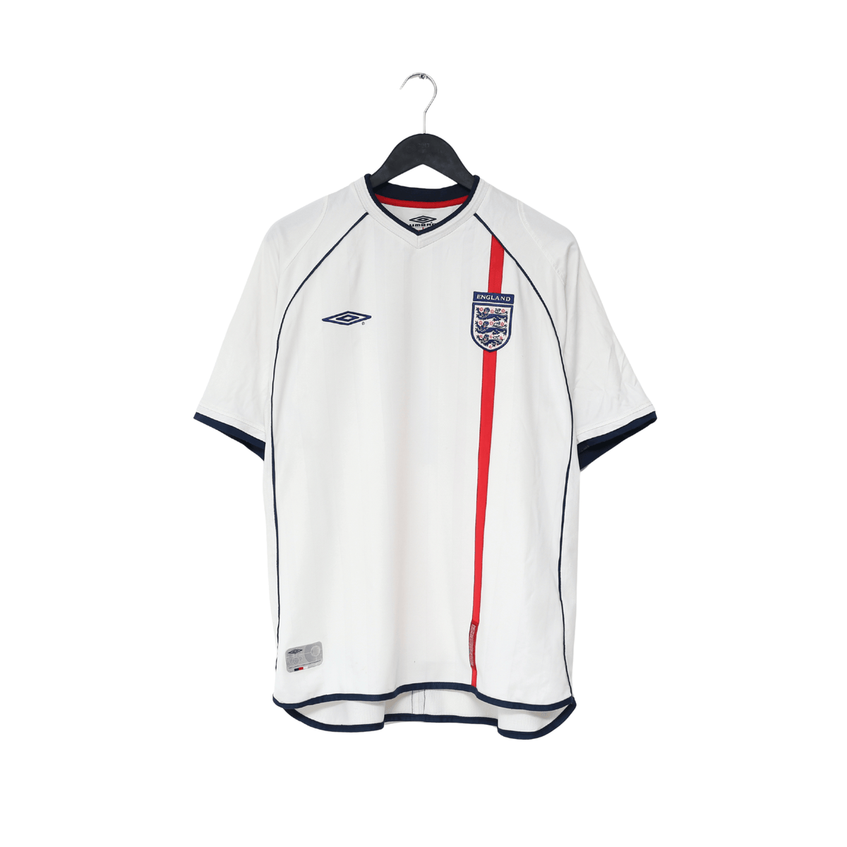 2001/03 BECKHAM #7 England Vintage Umbro Home Football Shirt (XL) 2002 WC