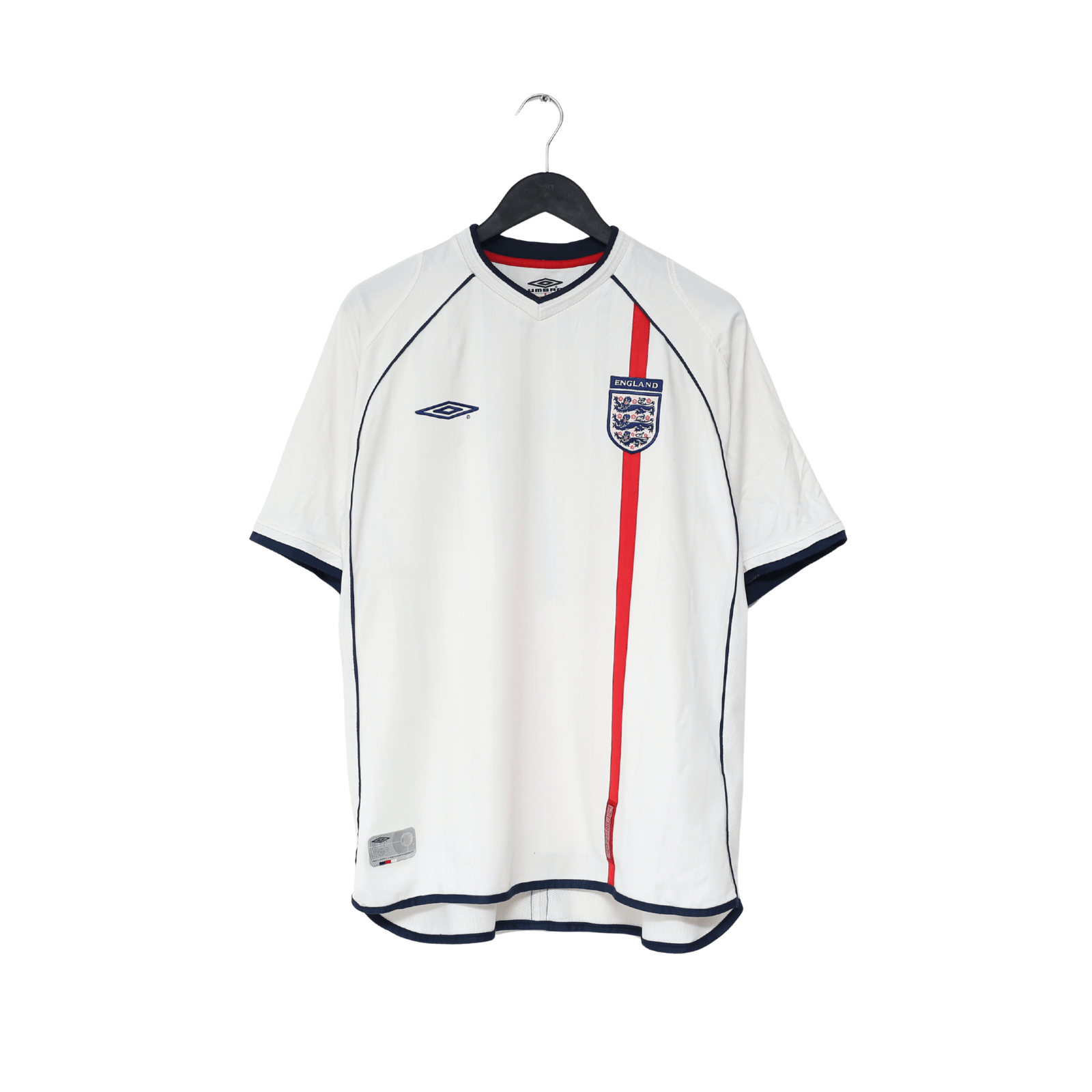 2001/03 BECKHAM #7 England Vintage Umbro Home Football Shirt (XL) 2002 WC