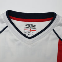 2001/03 Beckham #7 England Vintage Umbro Home Greece Football Shirt (L)