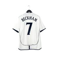 2001/03 Beckham #7 England Vintage Umbro Home Greece Football Shirt (L)