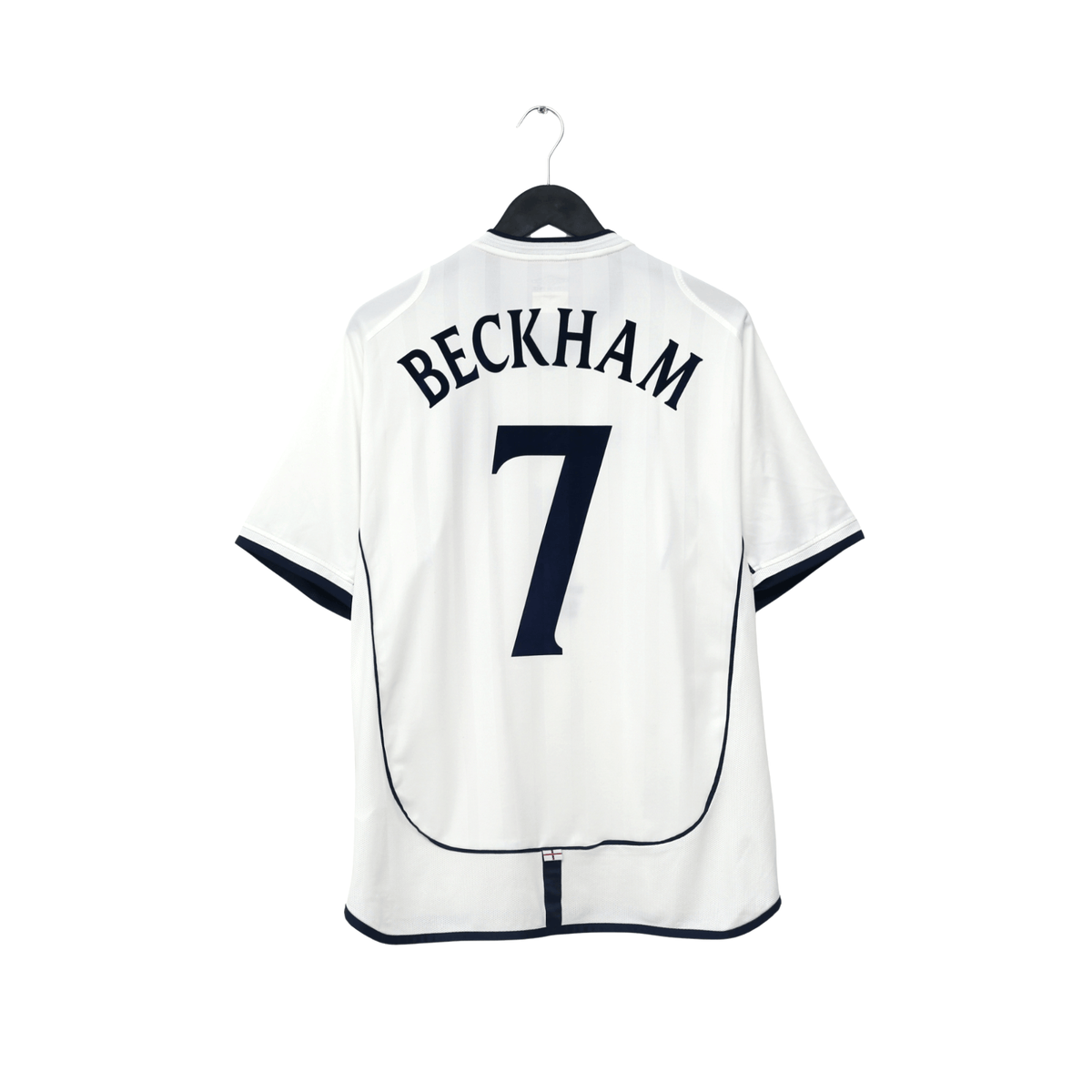 2001/03 Beckham #7 England Vintage Umbro Home Greece Football Shirt (L)