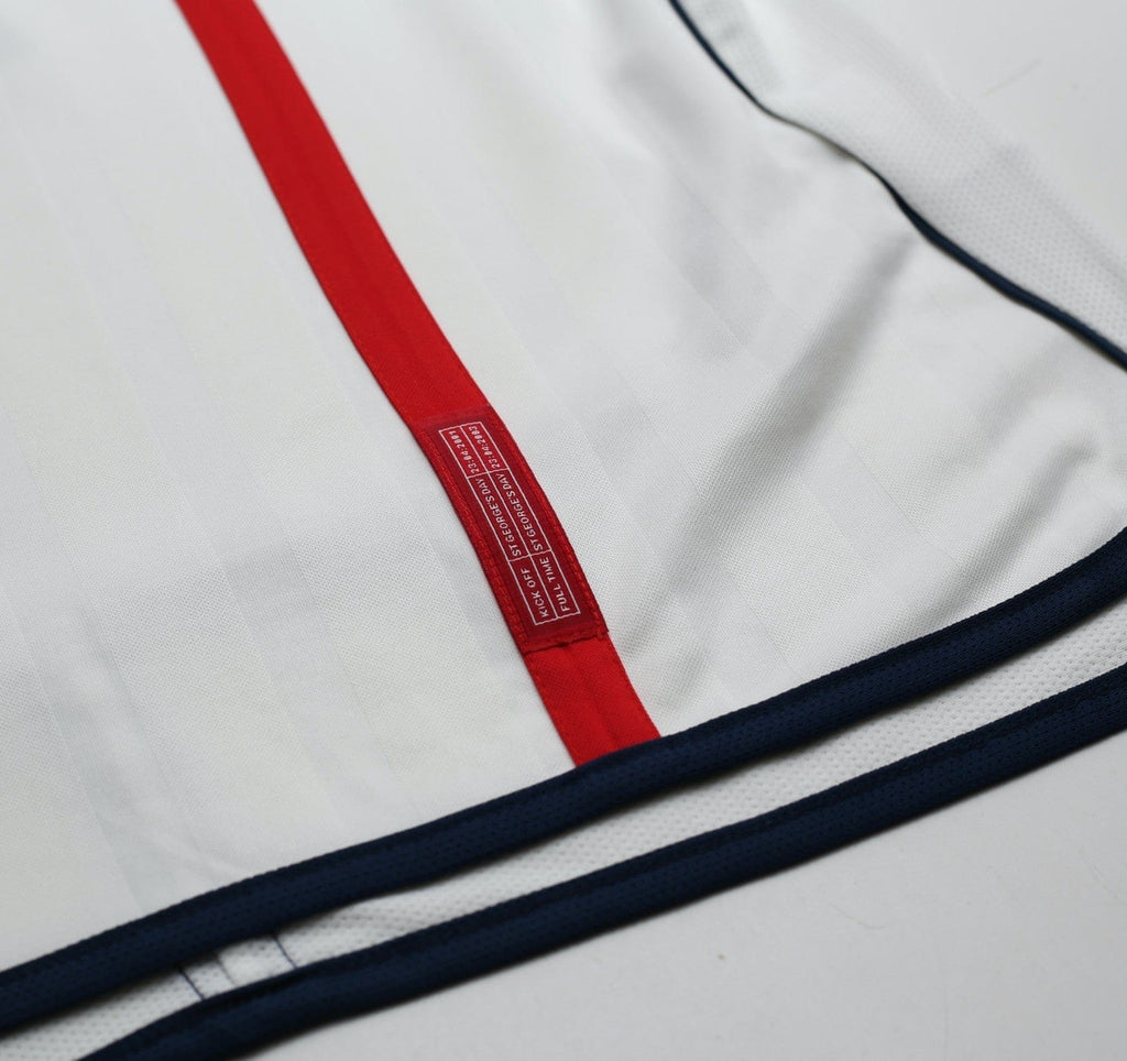 2001/03 BECKHAM #7 England Vintage Umbro Home Greece Football Shirt (L) WC 2002