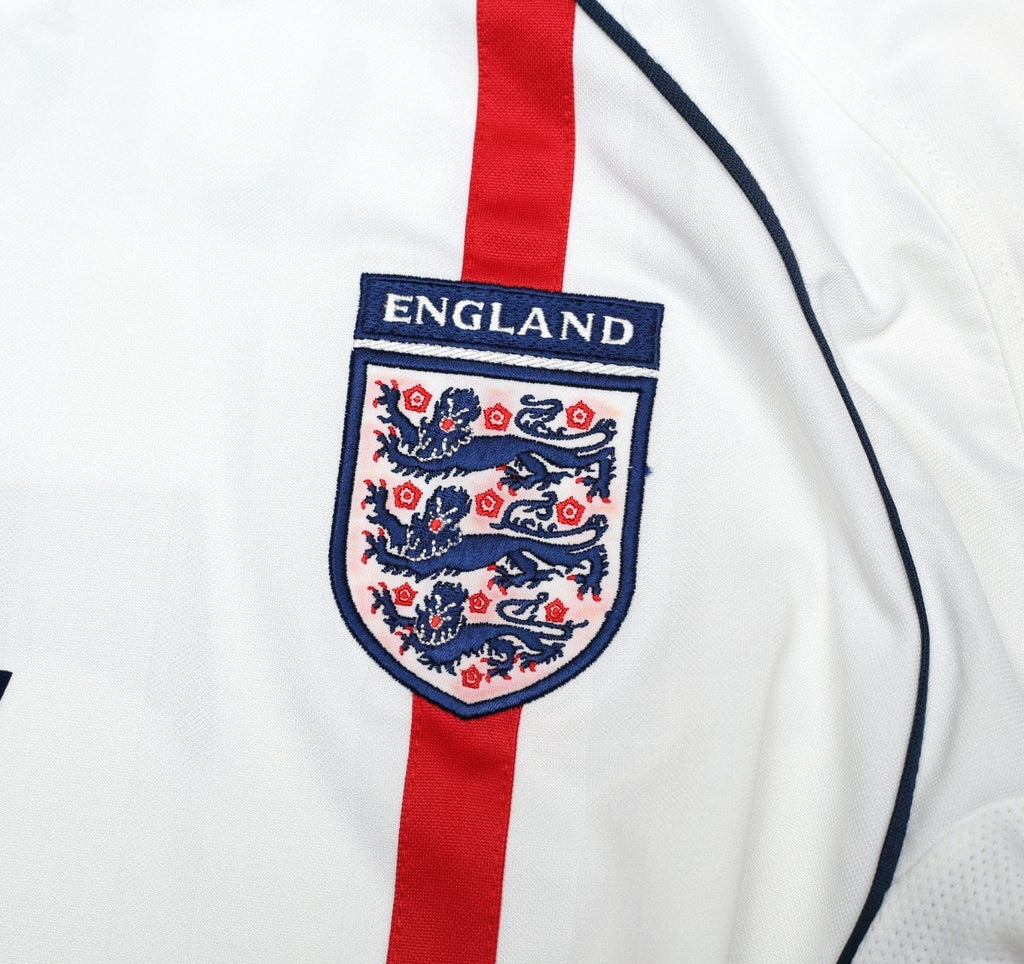 2001/03 BECKHAM #7 England Vintage Umbro Home Greece Football Shirt (L) WC 2002