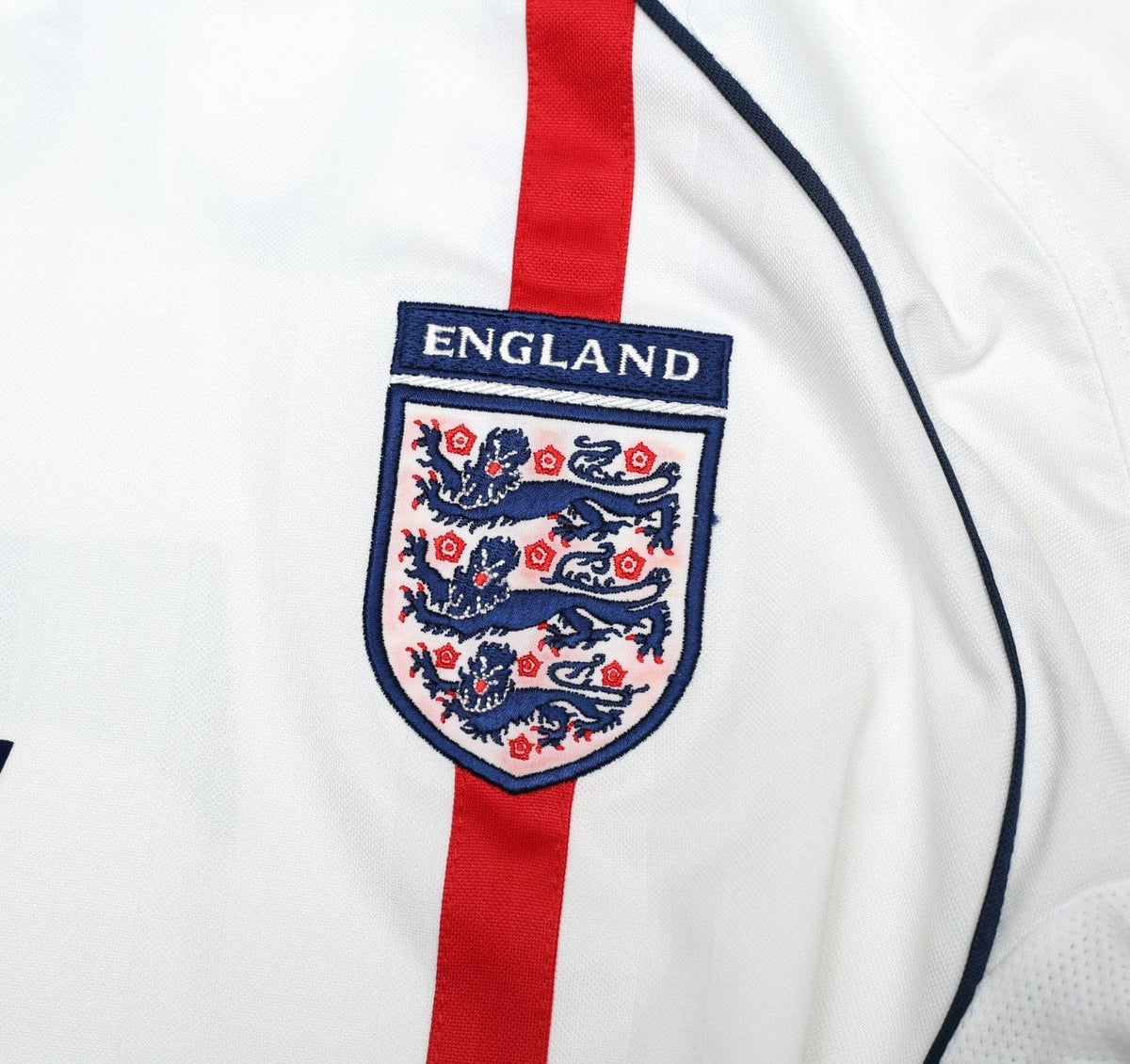 2001/03 BECKHAM #7 England Vintage Umbro Home Greece Football Shirt (L) WC 2002