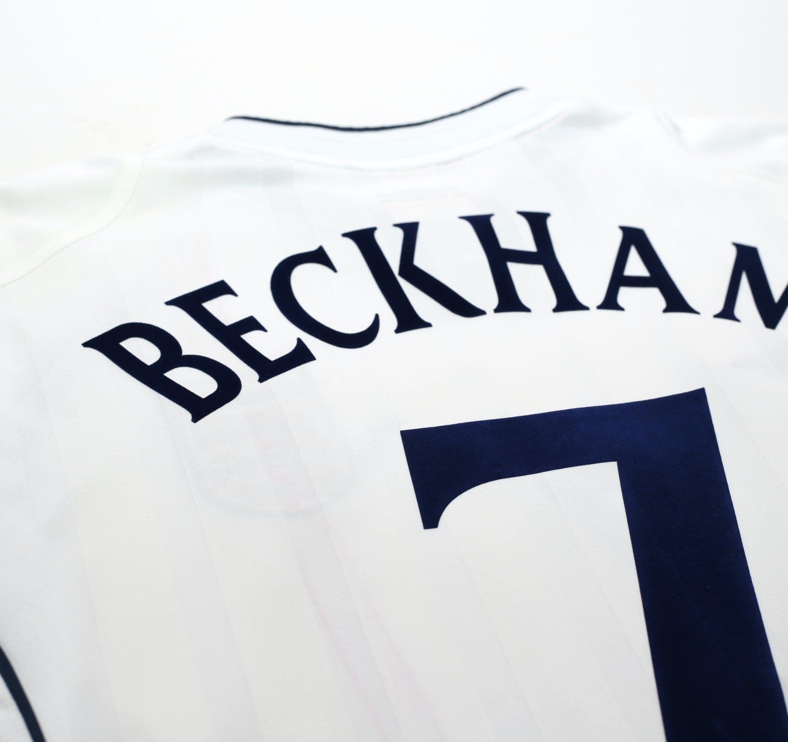 2001/03 BECKHAM #7 England Vintage Umbro Home Greece