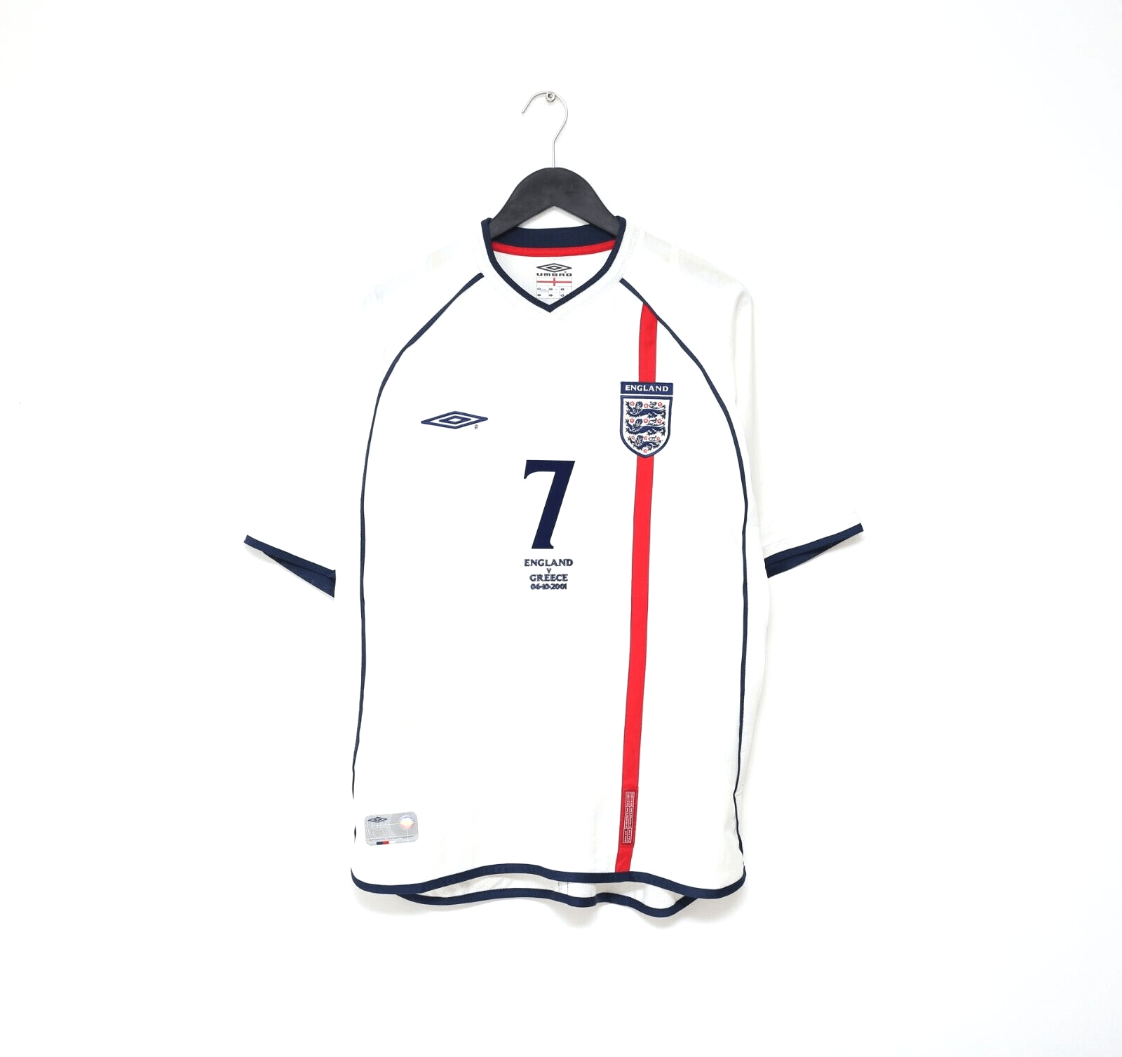 NWT England David Beckham 2002 Official Home Jersey Size L