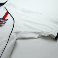 2001/03 Beckham #7 England Vintage Umbro Home Greece Football Shirt (M)