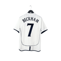 2001/03 Beckham #7 England Vintage Umbro Home Greece Football Shirt (M)