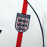 2001/03 Beckham #7 England Vintage Umbro Home Greece Football Shirt (M)