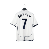 2001/03 Beckham #7 England Vintage Umbro Home Greece Football Shirt (M)