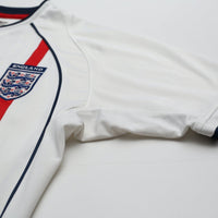 2001/03 Beckham #7 England Vintage Umbro Home Greece Football Shirt (S) WC 2002