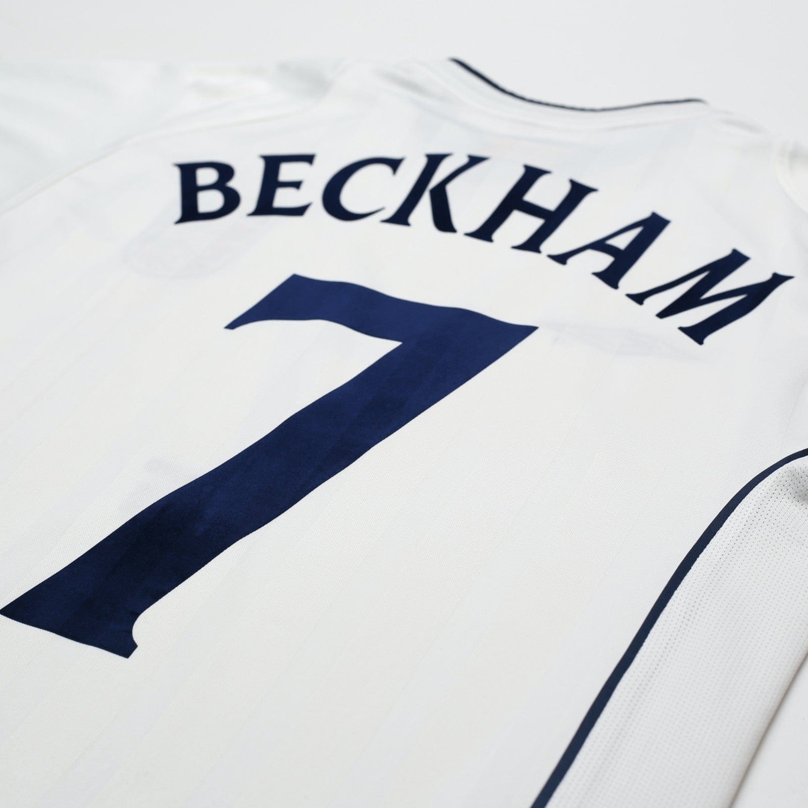 2001/03 Beckham #7 England Vintage Umbro Home Greece Football Shirt (S) WC 2002