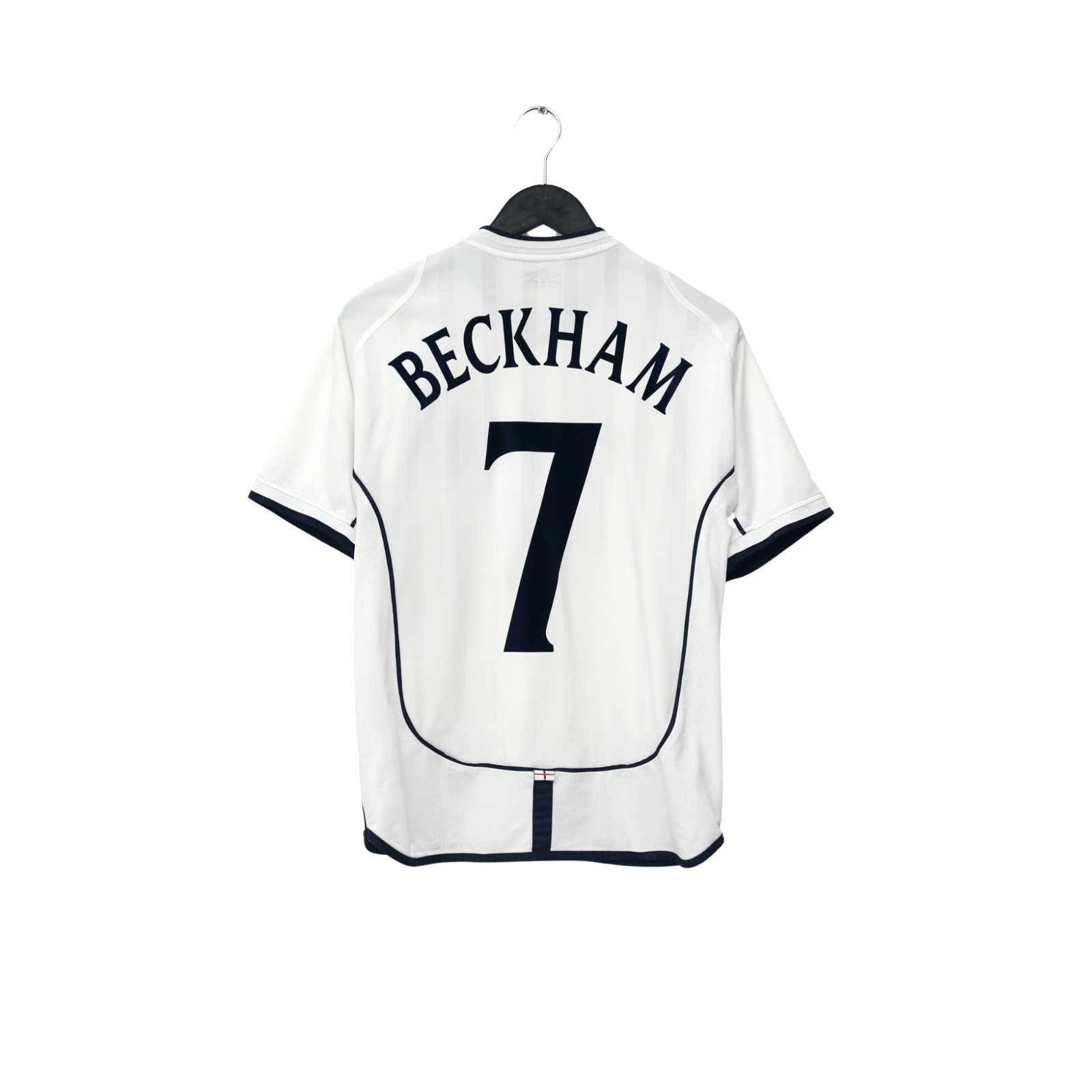 2001/03 Beckham #7 England Vintage Umbro Home Greece Football Shirt (S) WC 2002