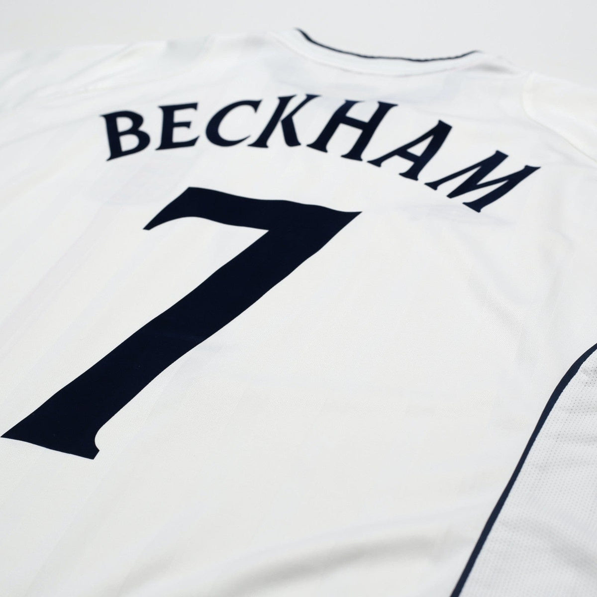 2001/03 Beckham #7 England Vintage Umbro Home Greece Football Shirt (XL)