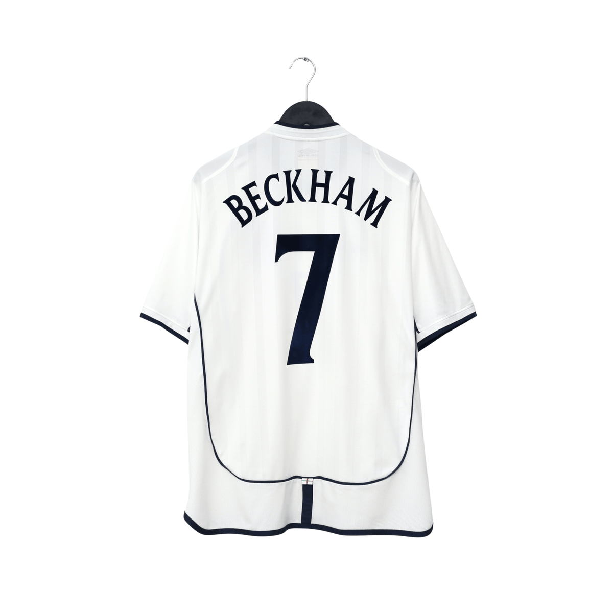 2001/03 Beckham #7 England Vintage Umbro Home Greece Football Shirt (XL)