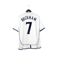 2001/03 Beckham #7 England Vintage Umbro Home Greece Football Shirt (XL)