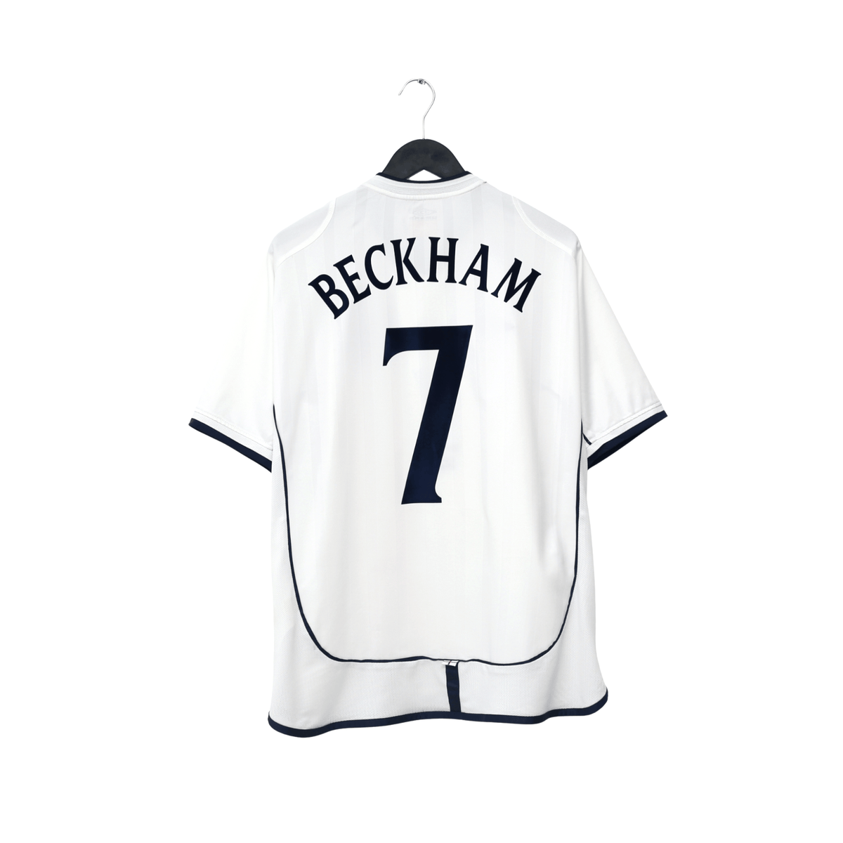 2001/03 Beckham #7 England Vintage Umbro Home Greece Football Shirt (XL)