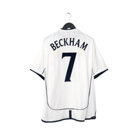 2001/03 Beckham #7 England Vintage Umbro Home Greece Football Shirt (XL)