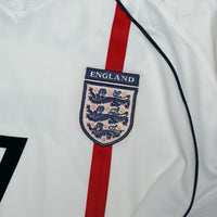 2001/03 Beckham #7 England Vintage Umbro Home Greece Football Shirt (XL)