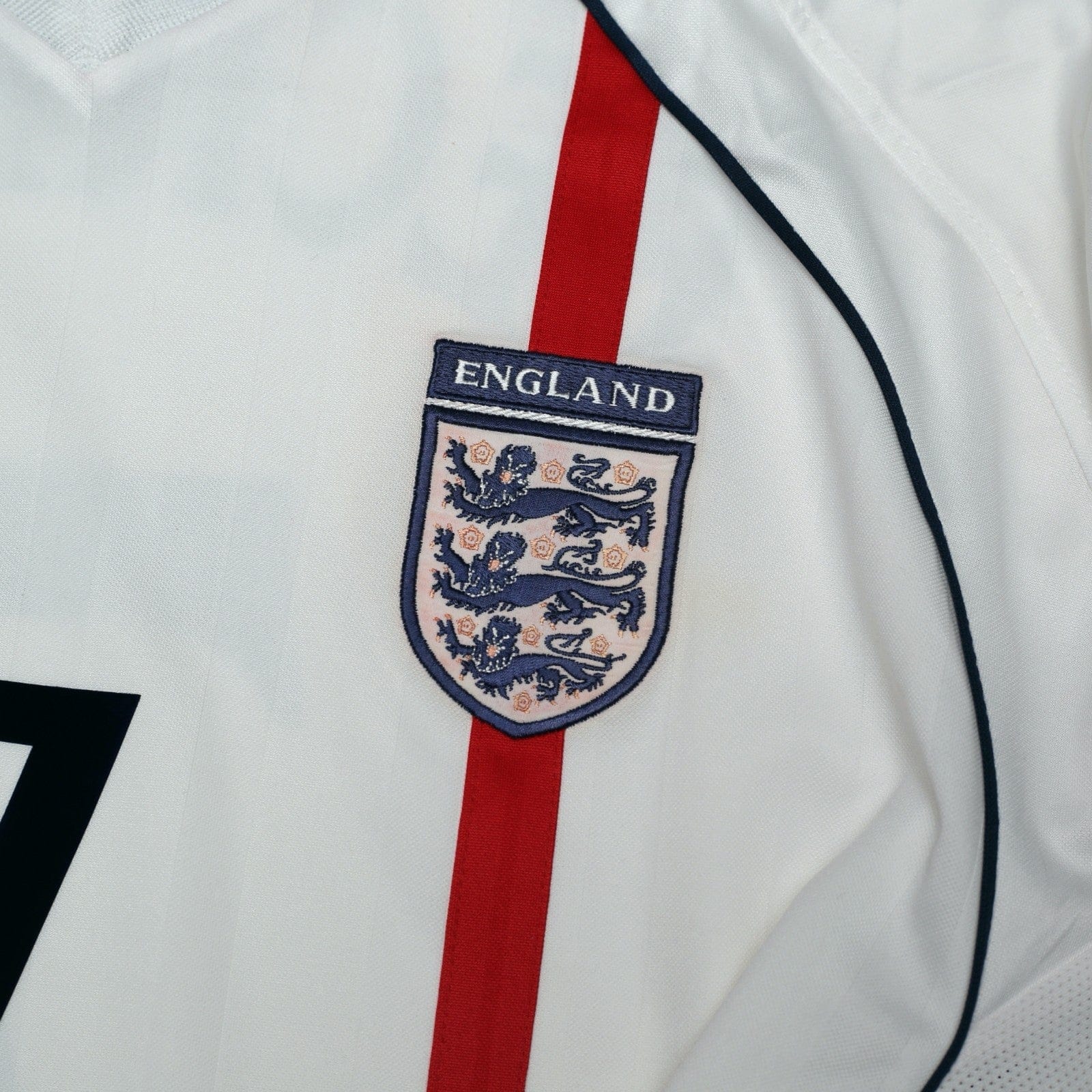 2001/03 Beckham #7 England Vintage Umbro Home Greece Football Shirt (XL)