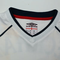 2001/03 Beckham #7 England Vintage Umbro Home Greece Football Shirt (XL)