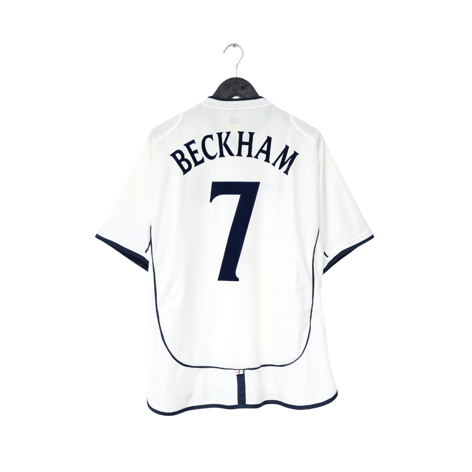 2001/03 BECKHAM #7 England Vintage Umbro Home Greece Football Shirt (XL) 2002