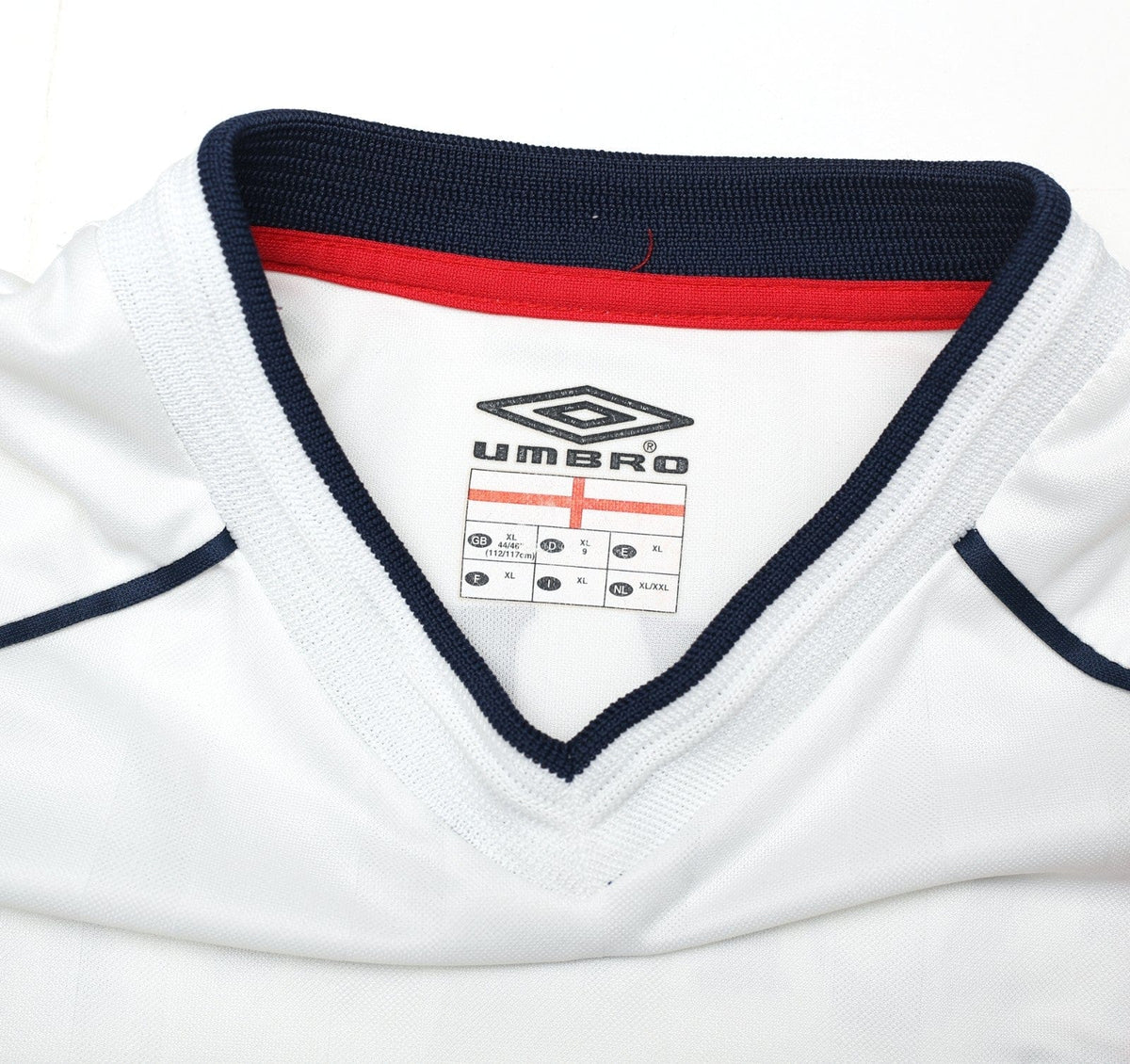 2001/03 BECKHAM #7 England Vintage Umbro Home Greece Football Shirt (XL) 2002