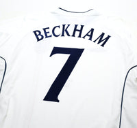 2001/03 BECKHAM #7 England Vintage Umbro Home Greece Football Shirt (XL) 2002