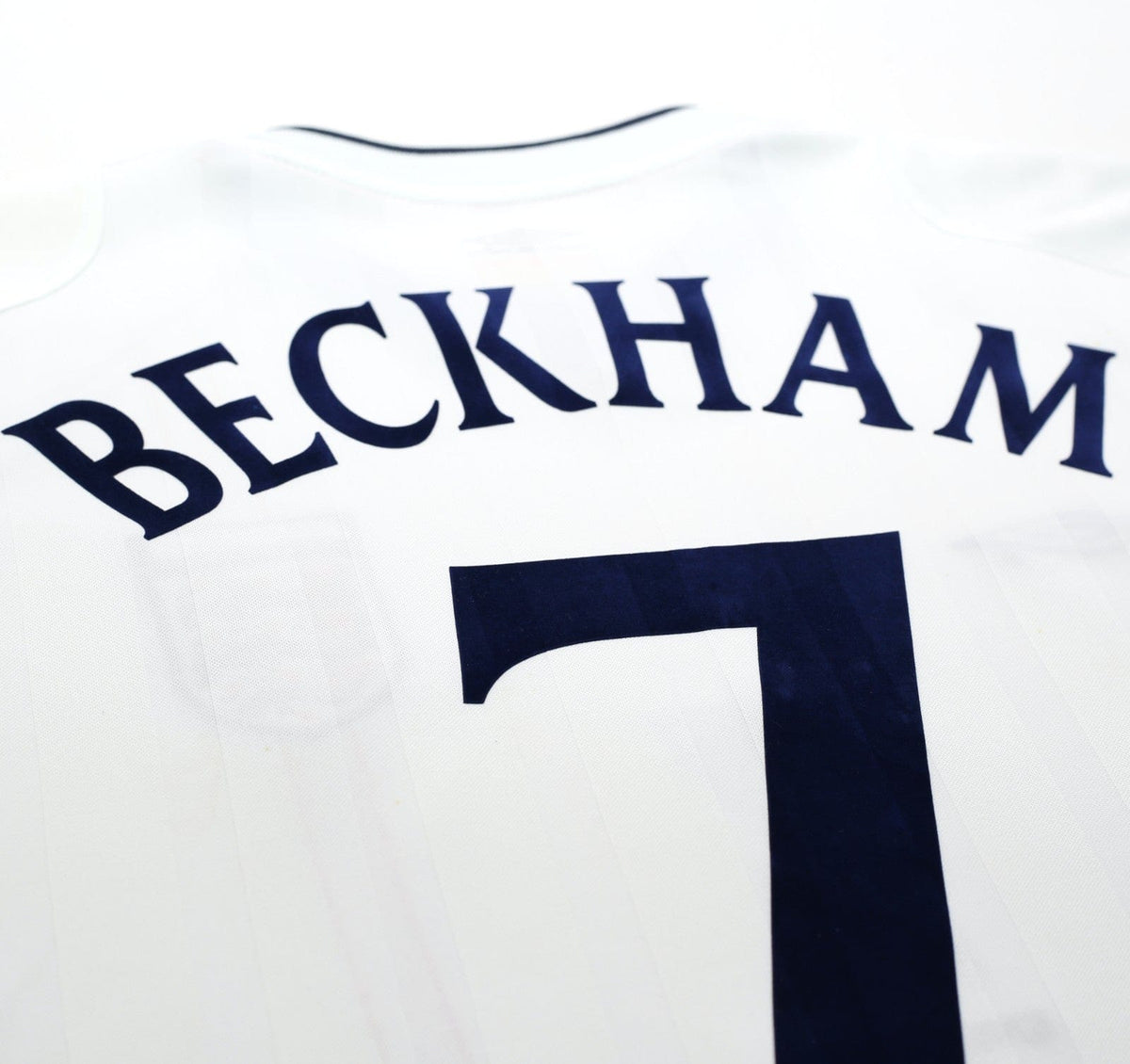 2001/03 BECKHAM #7 England Vintage Umbro Home Greece Football Shirt (XL) WC 2002