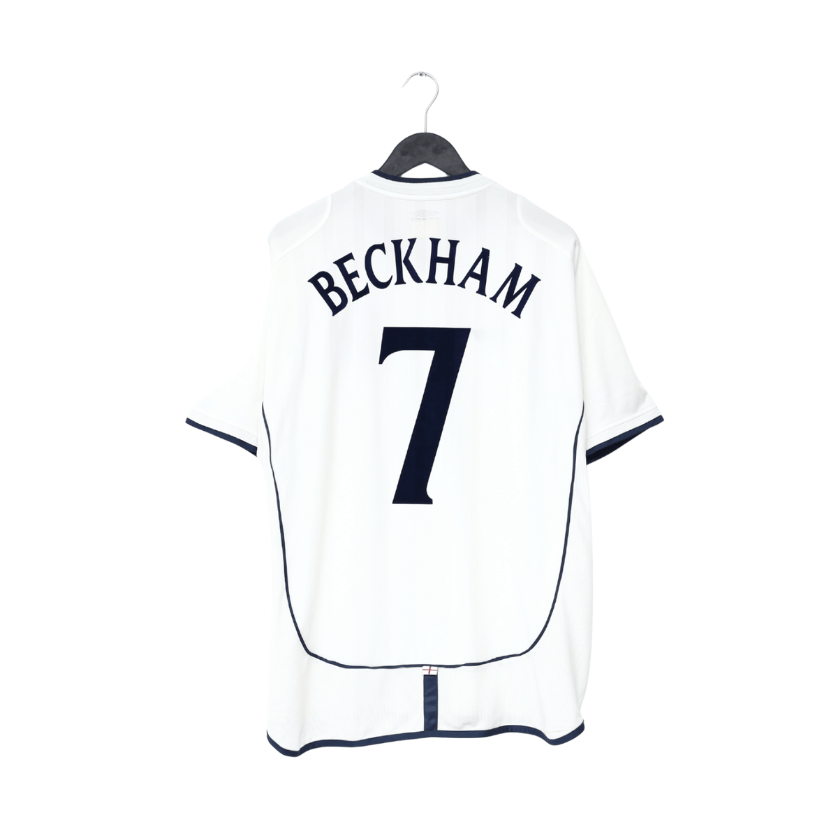 2001/03 BECKHAM #7 England Vintage Umbro Home Greece Football Shirt (XL) WC 2002