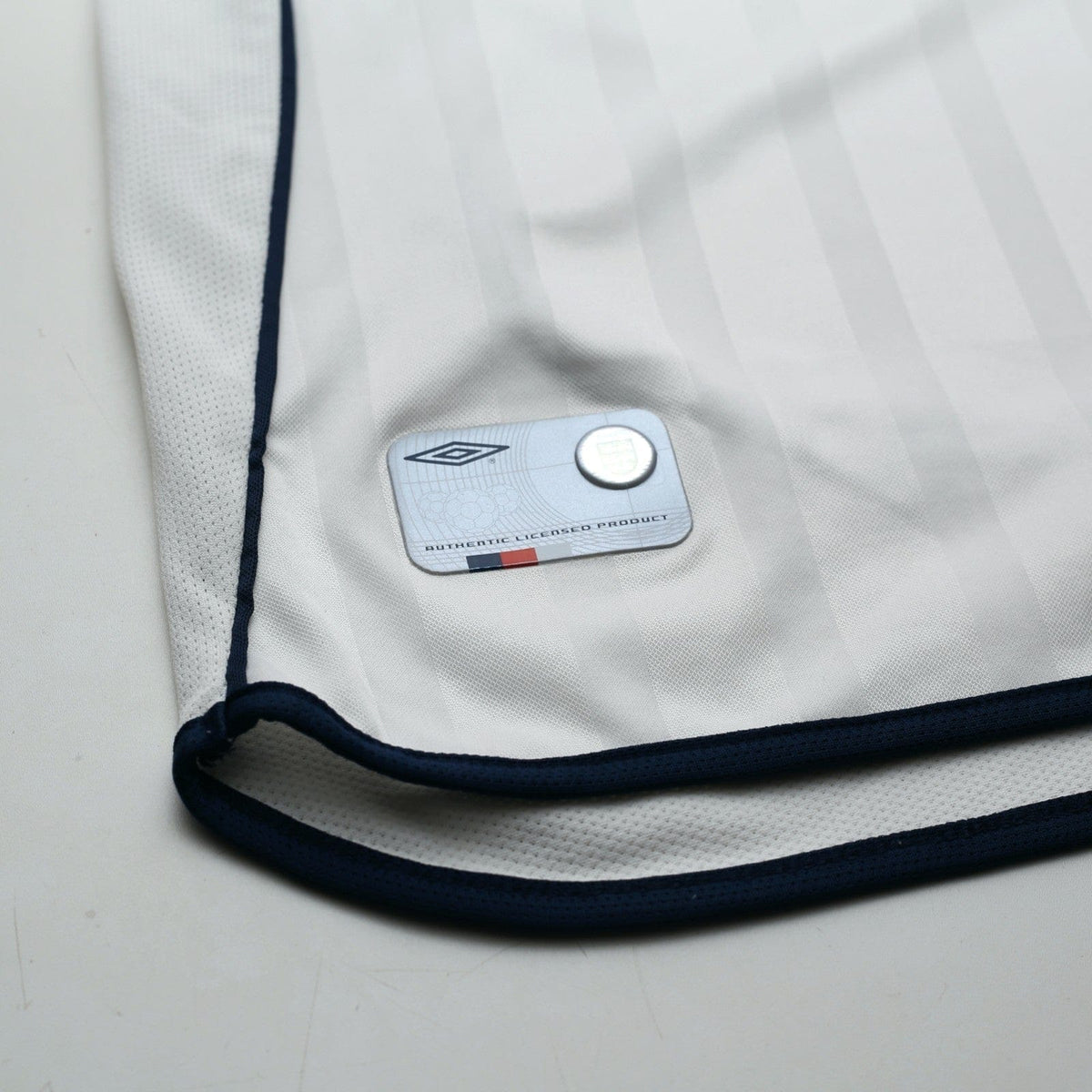 2001/03 Beckham #7 England Vintage Umbro L/S Home Greece Football Shirt (L)