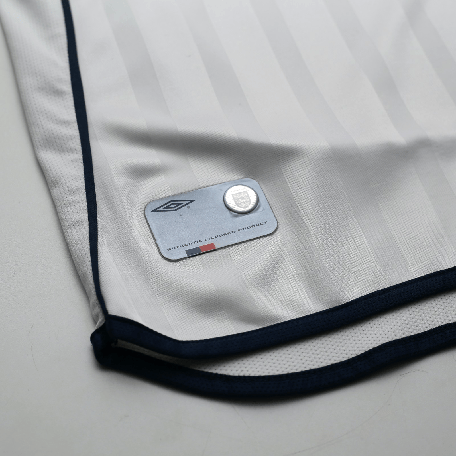 2001/03 Beckham #7 England Vintage Umbro L/S Home Greece Football Shirt (S)