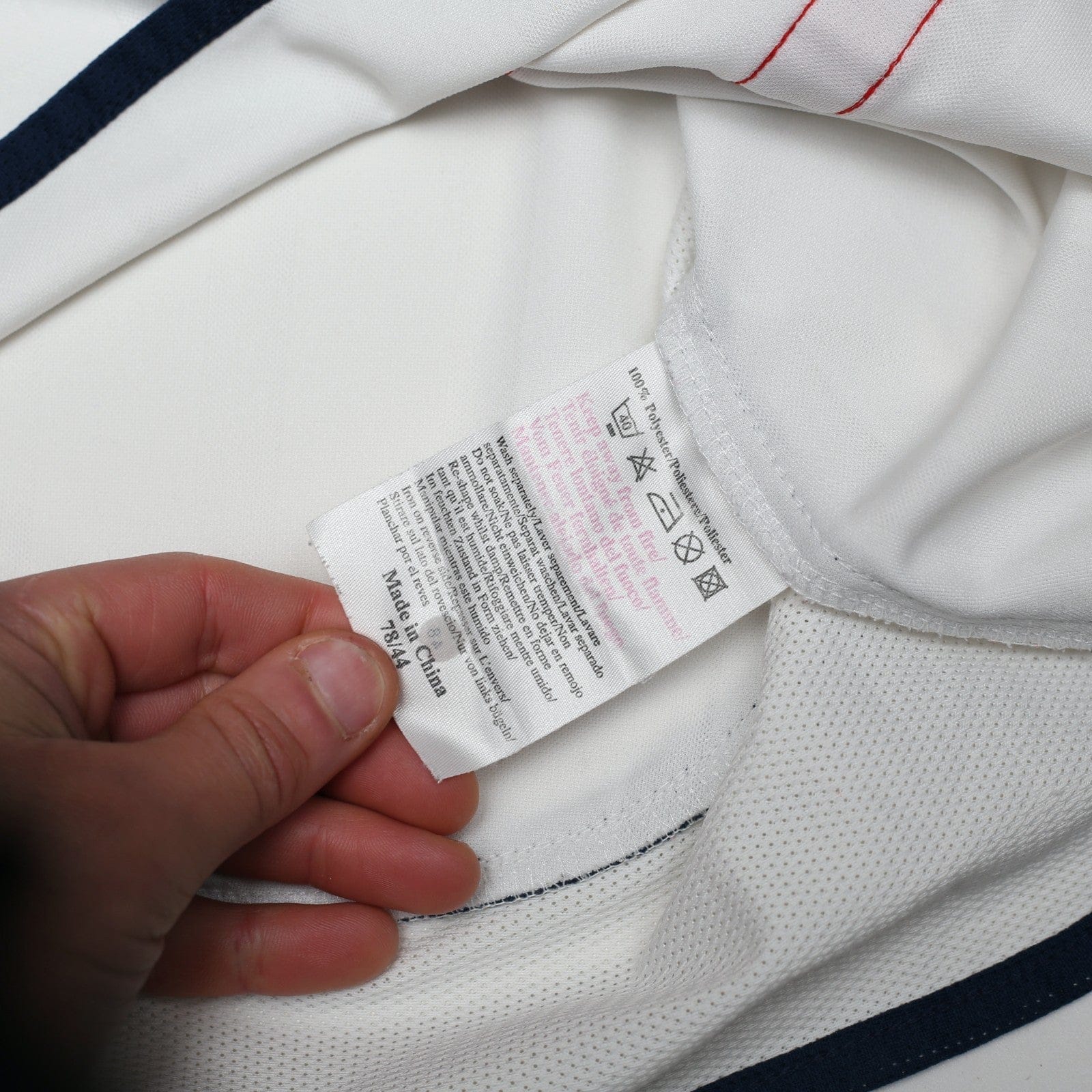 2001/03 Beckham #7 England Vintage Umbro L/S Home Greece Football Shirt (XL)