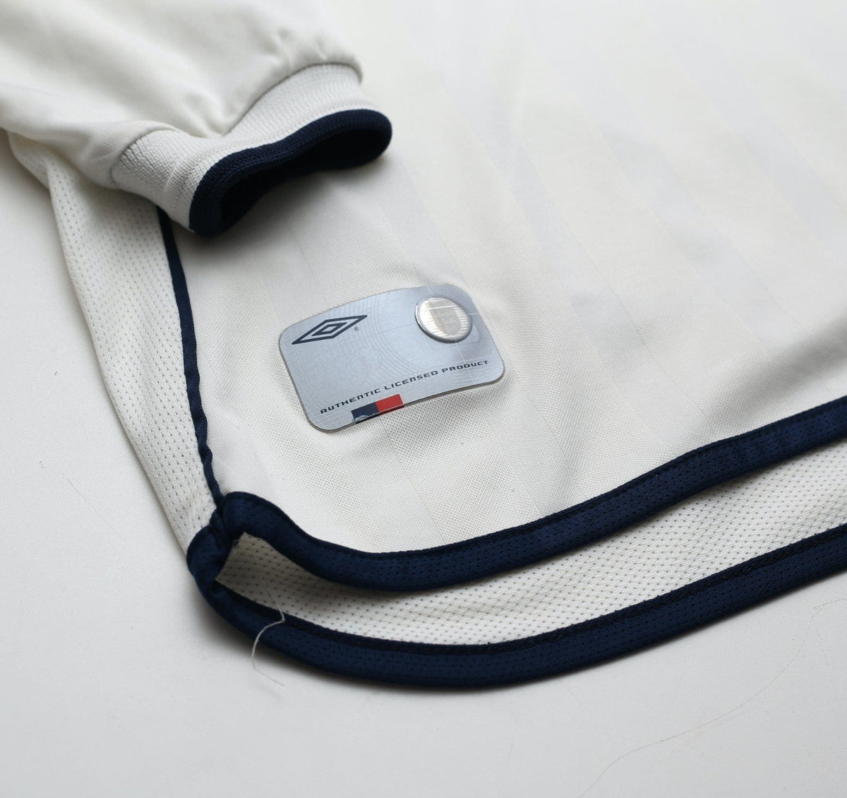 2001/03 BECKHAM #7 England Vintage Umbro LS Home Greece Football Shirt (L) 2002