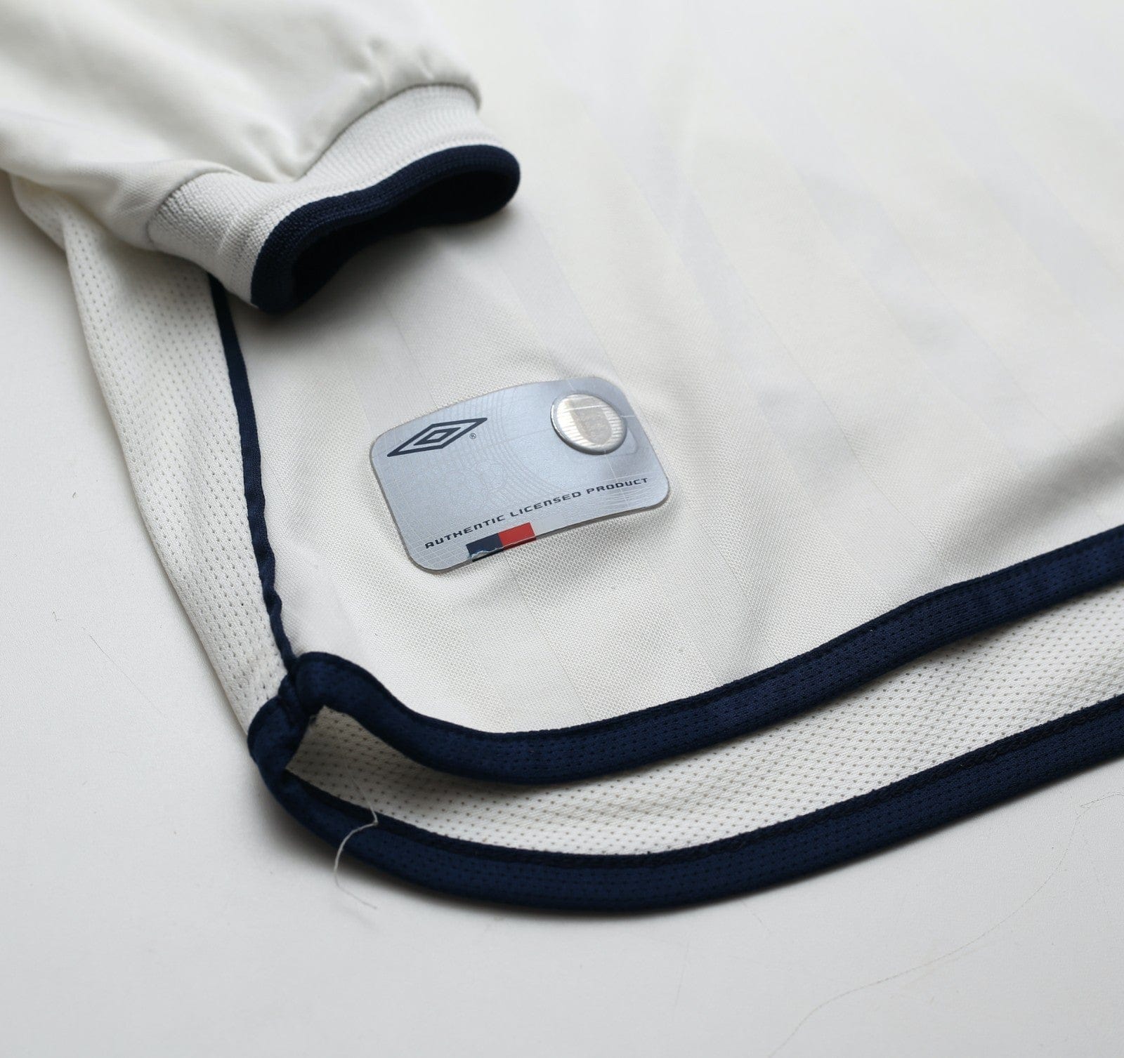 2001/03 BECKHAM #7 England Vintage Umbro LS Home Greece Football Shirt (L) 2002