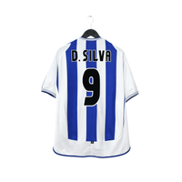 2001/03 D. Silva #9 Malaga Vintage Umbro Home Football Shirt (L)