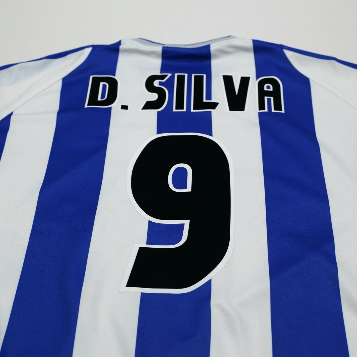 2001/03 D. Silva #9 Malaga Vintage Umbro Home Football Shirt (L)