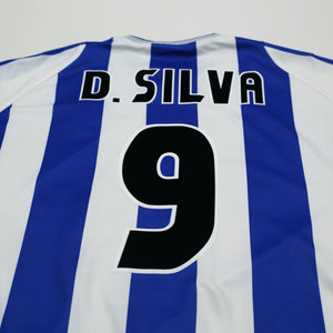 2001/03 D. Silva #9 Malaga Vintage Umbro Home Football Shirt (L)