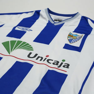 2001/03 D. Silva #9 Malaga Vintage Umbro Home Football Shirt (L)