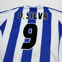 2001/03 D. Silva #9 Malaga Vintage Umbro Home Football Shirt (L)