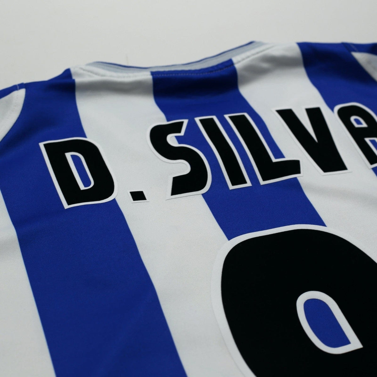 2001/03 D. Silva #9 Malaga Vintage Umbro Home Football Shirt (L)