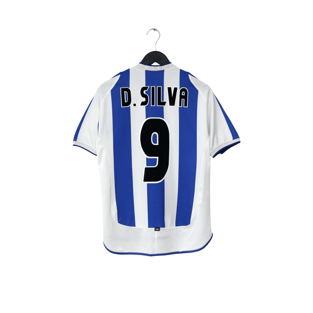 2001/03 D. Silva #9 Malaga Vintage Umbro Home Football Shirt (S)