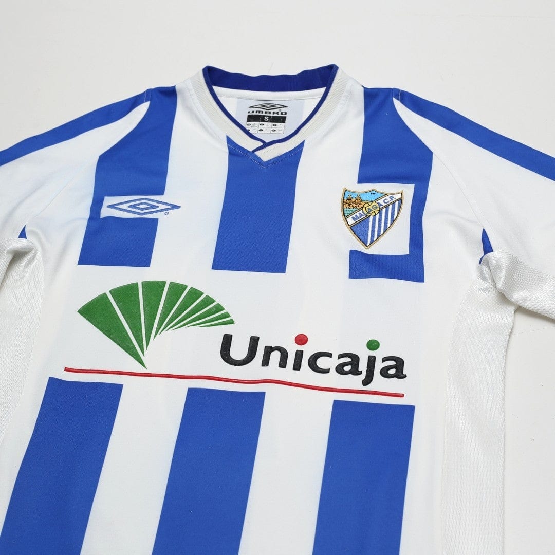 2001/03 D. Silva #9 Malaga Vintage Umbro Home Football Shirt (S)