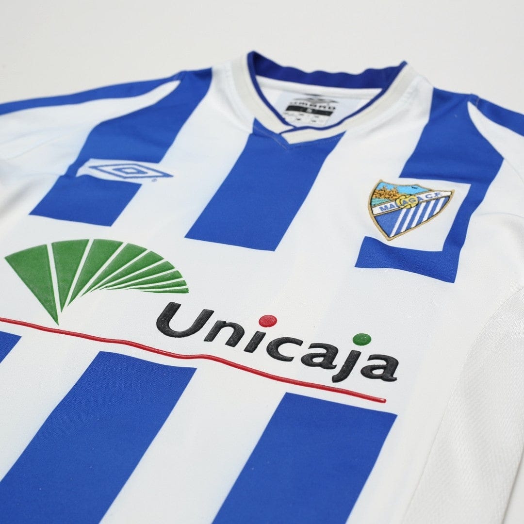 2001/03 D. Silva #9 Malaga Vintage Umbro Home Football Shirt (S)
