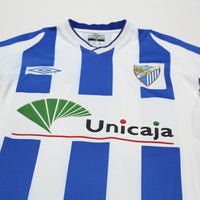 2001/03 D. Silva #9 Malaga Vintage Umbro Home Football Shirt (S)