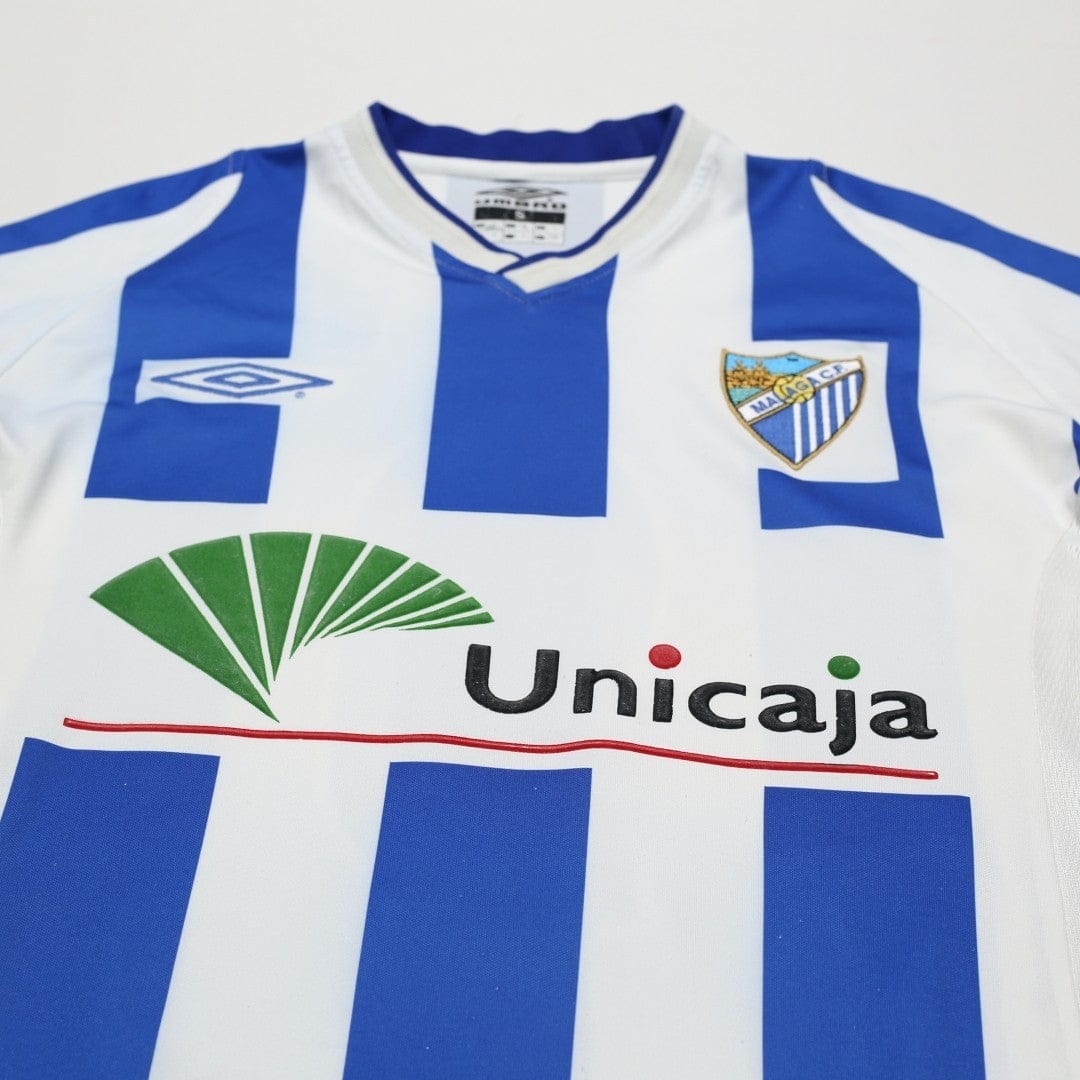 2001/03 D. Silva #9 Malaga Vintage Umbro Home Football Shirt (S)