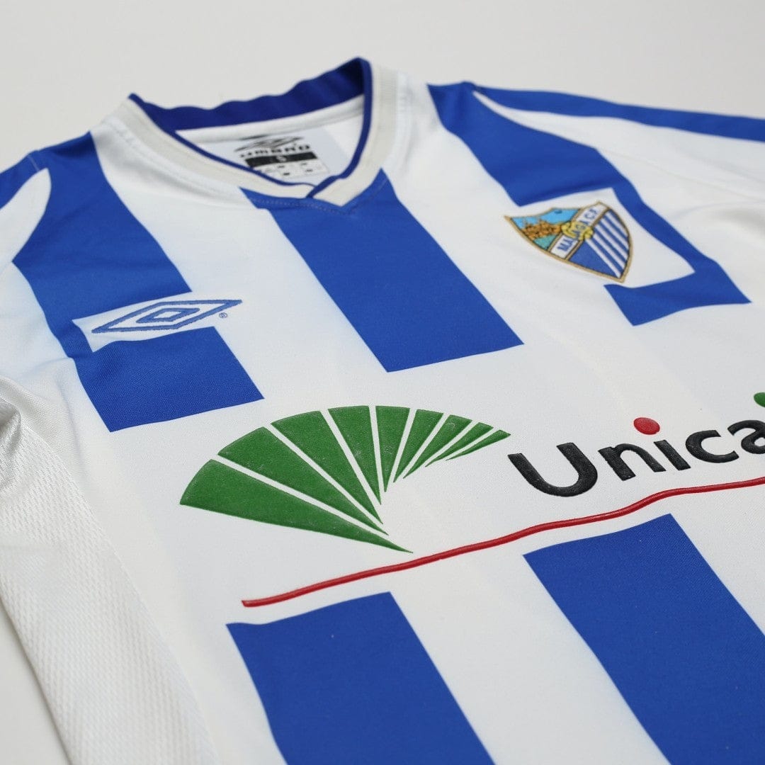 2001/03 D. Silva #9 Malaga Vintage Umbro Home Football Shirt (S)