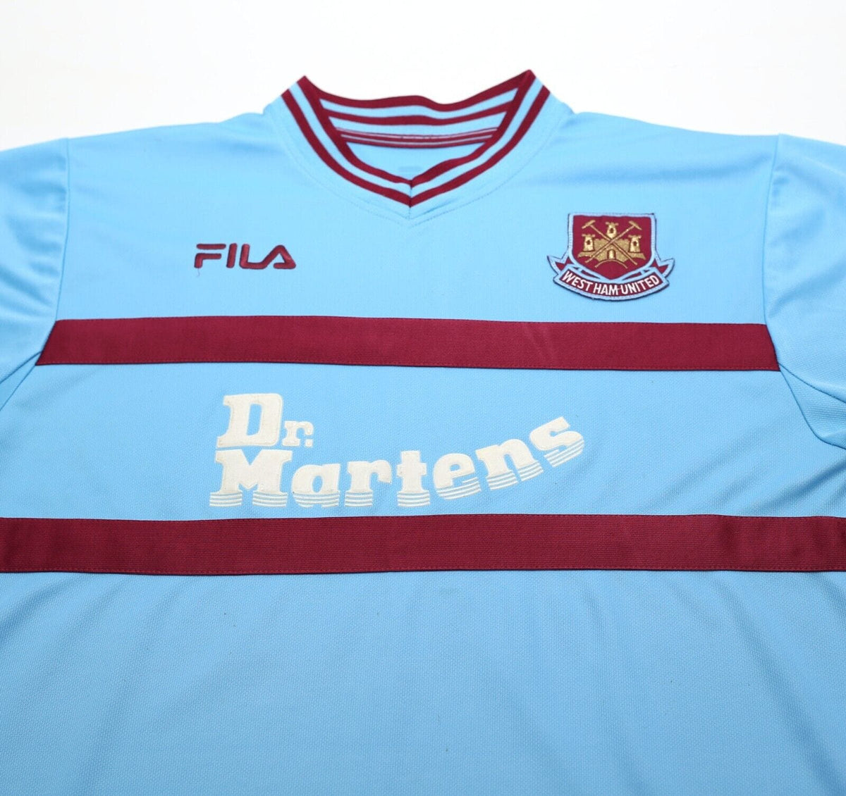 2001/03 DI CANIO #10 West Ham Vintage FILA Away Football Shirt (L)