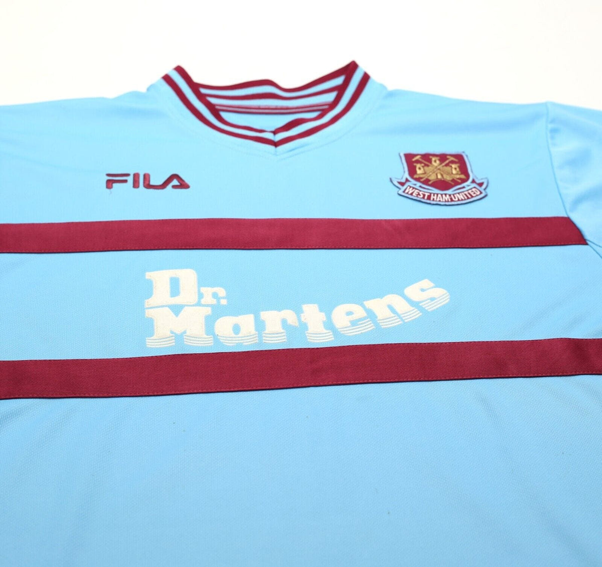 2001/03 DI CANIO #10 West Ham Vintage FILA Away Football Shirt (L)